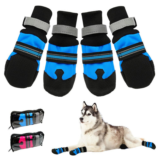 4pcs/set Waterproof Winter Pet Dog Shoes Anti-slip Snow Pet Boots Paw